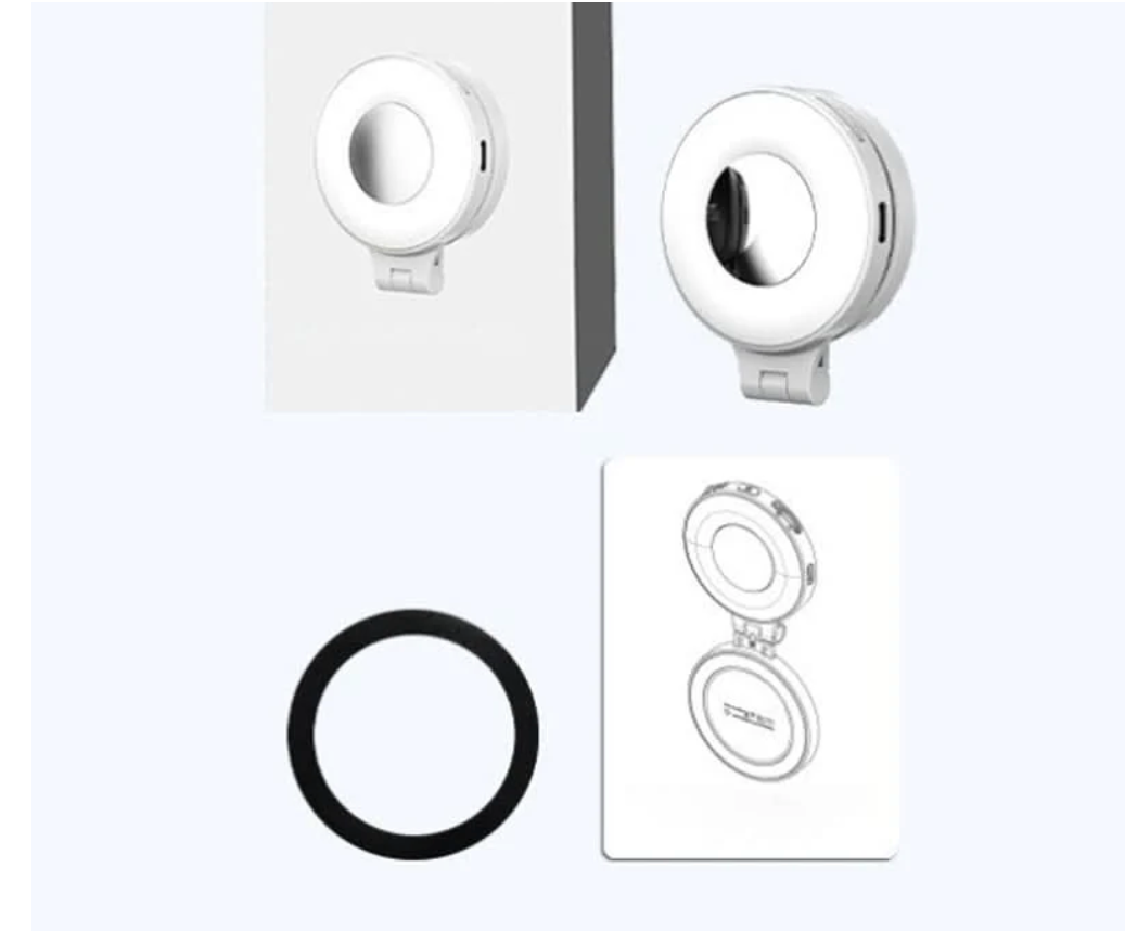 Dahili Aynalı Manyetik Telefon Lambası