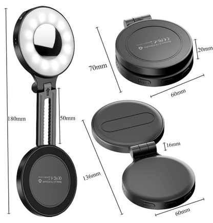 Dahili Aynalı Manyetik Telefon Lambası